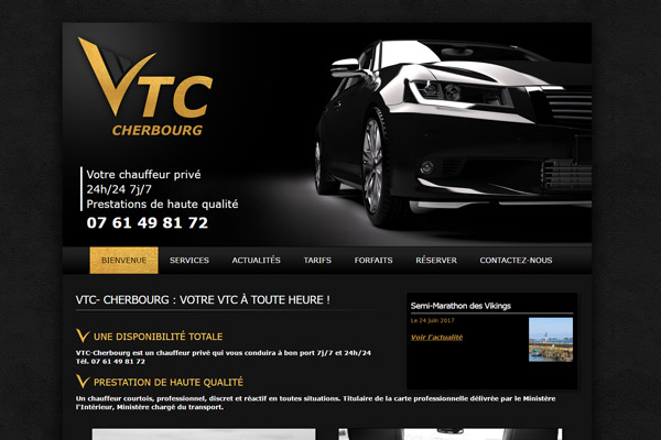 VTC Cherbourg<br /><h5>Voiture avec chauffeur privé</h5>